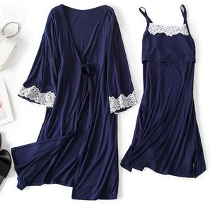 Camisón <span class=keywords><strong>de</strong></span> Maternidad <span class=keywords><strong>de</strong></span> Encaje <span class=keywords><strong>para</strong></span> Lactancia <span class=keywords><strong>de</strong></span> Tela Suave y Elástica Pijama <span class=keywords><strong>de</strong></span> Enfermería Juego <span class=keywords><strong>de</strong></span> 2 Piezas - Product Image 6