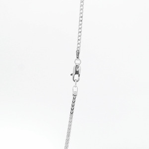 Radiant Dense Fishbone White Pt950 Reflective Necklet With Tight <b>Interlocked</b> Links For Formal Occasion Unisex Platinum Wear - Product Image 4