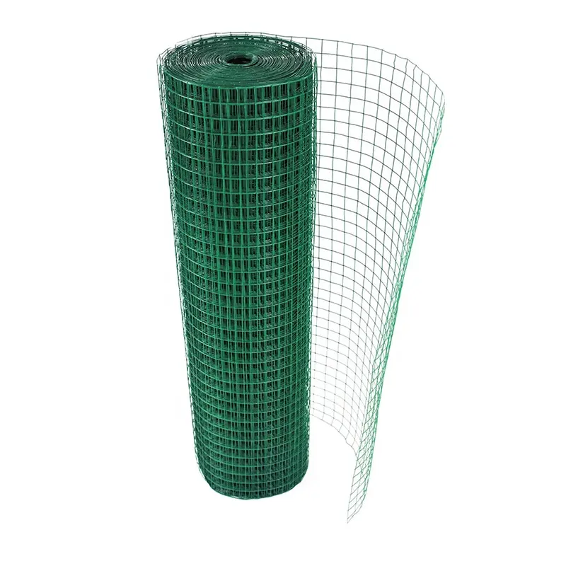 PVC1/2 pouces * 1/2 pouce PVC Enduit Soudé Treillis Métallique Clôture Vert Cages pour Animaux