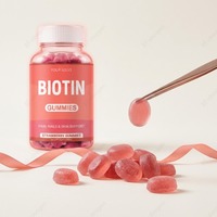 Complément alimentaire en bonbons gélifiés à la biotine pour la croissance des cheveux, avec soin pour la peau et les ongles, améliore la qualité, 60 gummies, 180g, OEM ODM, étiquette privée