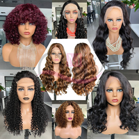 150% 180% Densité Humain Avant de Lacet Perruques 10A Grade Soyeux Droite Pré Cueillie 13x4 13x6 Transparent Frontal Raw Indian Hair Perruque