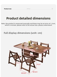 Hot Wholesale Solid Wood Foldable Dining <strong>Table</strong> Space-Saving Rectangular <strong>Table</strong> for Home <strong>Small</strong> Kitchen - Product Image 6