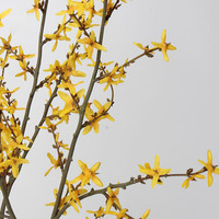 Branches de forsythia artificielles faites à la main, fleurs jaunes au toucher réel, décoration de mariage pour mariage printanier, Pâques, Noël