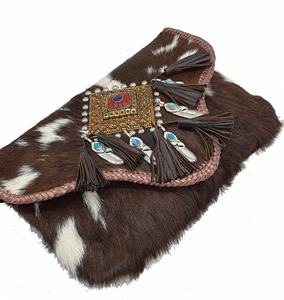 Sacoche à main moderne en fourrure véritable, sac à main marron pour femmes, nouvelle collection - Product Image 2
