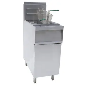 23L Snack Machine Stainless Steel Commercial Gas Deep Fat Fryer for Potato Chips French Fries Chicken