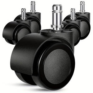 Großhandelspreis Luftkühler Bürostuhl Rotonde Geräuscharm schwenkbar schwarz <span class=keywords><strong>Nylon</strong></span> PP-Schraube 2-Zoll Schrankmöbel Rotonde - Product Image 4