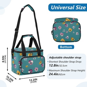 กระเป๋าเก็บความเย็นแบบมืออาชีพ ลายฮาวาย ทนทาน ผลิตจากผ้า 600D กันน้ำ เก็บอุณหภูมิได้ดี เหมาะสำหรับใส่เค้ก อาหารกลางวัน สำหรับผู้ใหญ่ - Product Image 3