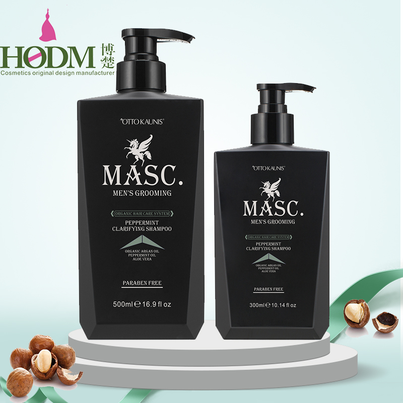 Фирменный Органический Уход за волосами, натуральное аргановое масло, мужской очищающий шампунь с перечной Мятой