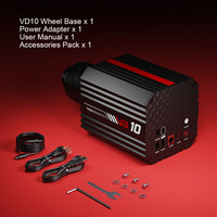 Base de volant de course à entraînement direct PXN VD10 avec moteur multipolaire à faible inertie, retour de force 10 Nm, filaire pour simulateur PC