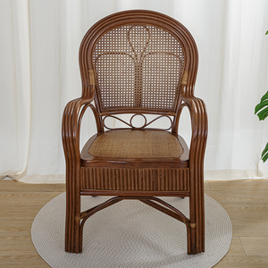 Elegante y resistente silla <span class=keywords><strong>de</strong></span> jardín <span class=keywords><strong>de</strong></span> ratán con reposabrazos <span class=keywords><strong>de</strong></span> caña <span class=keywords><strong>de</strong></span> madera maciza para hoteles al aire libre bodas <span class=keywords><strong>apartamentos</strong></span> patios o villas - Product Image 5