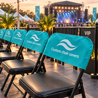 Housse de chaise personnalisée avec impression de logo, housse de chaise extensible réutilisable pour conférences et expositions