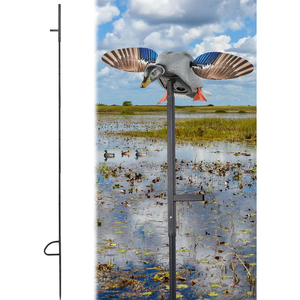 Modèle de canard à ailes rotatives électriques avec support métallique, décoration de jardin extérieur, accessoire de photographie de la faune, alimenté par batterie, pour exposition - Product Image 6