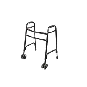 Bliss Medical Heavy Duty Walker Adult Bariatric Walking Frame Folding Standing Steel 4-leg Walker For Disabled And Old People