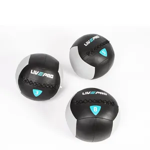 LIVEPRO Wholesale 3kg 5kg 8kg 10kg 12kg Weightlifting Gym Fitness Exercise PVC Rubber Wall Balls Soft Medicine Ball