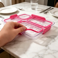 Boîte à lunch en acier inoxydable chauffable au micro-ondes, très vendue, chaque compartiment est hermétiquement scellé pour éviter les fuites de nourriture