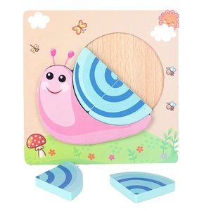 Nuovo Design educativo 3D <span class=keywords><strong>Puzzle</strong></span> fai da te Building Block <span class=keywords><strong>animali</strong></span> tavola di <span class=keywords><strong>legno</strong></span> vendita calda giocattoli educativi Montessori - Product Image 4