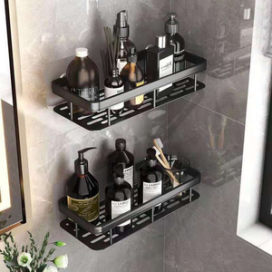 <span class=keywords><strong>Estante</strong></span> organizador <span class=keywords><strong>de</strong></span> pared <span class=keywords><strong>de</strong></span> aluminio moderno YOTO, estantes <span class=keywords><strong>de</strong></span> <span class=keywords><strong>baño</strong></span> negros autoadhesivos con <span class=keywords><strong>estante</strong></span> <span class=keywords><strong>de</strong></span> almacenamiento para ducha - Product Image 1