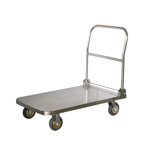 Victory รถเข็นสแตนเลสสำหรับโรงแรมและร้านอาหาร, รถเข็นสแตนเลสพร้อมล้อ INOX handcart สำหรับรับประทานอาหาร - Product Image 1