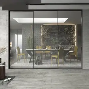 Discounted Prices Living Room Slim Frame Hermetic Aluminium Sliding Door Profile