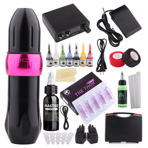 Kit de pluma de máquina de tatuaje para <span class=keywords><strong>principiantes</strong></span>, máquina de tatuaje con logotipo personalizado completo - Product Image 1