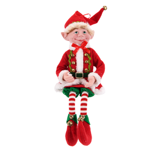 Petites mascottes elfes bordeaux, ornements de bureau, décorations personnalisées pour arbre de Noël - Product Image 3