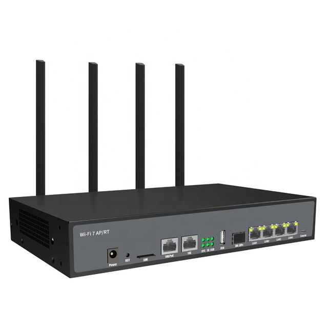 WiFi 7 11be Dual Band 2.4GHz 5GHz 6GHz PoE Indoor Enterprise Access Point IPQ9574+QCN6224 4x4 Wave2 MU-MIMO QoS 10GE SFP+
