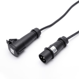 Prise industrielle 16A IP44 étanche, connecteur d'alimentation 220V avec mise à la terre standard, matériau plastique - Product Image 2