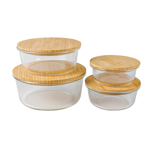 มัลติฟังก์ชั่ไม้ไผ่ภาชนะเก็บอาหารขายส่ง housewares Bento กล่องแก้ว Made in China - Product Image 2
