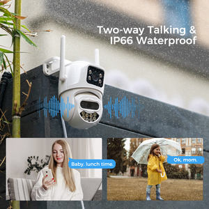กล้องวงจรปิดไร้สาย 5GHz H.265 HD แบบโดมคู่ ความละเอียด 6MP สำหรับภายนอกบ้าน รุ่น WS714 5G พร้อมระบบ Wifi และ PTZ สำหรับการเฝ้าระวังวิดีโอ - Product Image 6