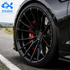 Jantes en alliage d'aluminium forgées sur mesure noires à rayons, jantes monobloc forgées de 17 pouces, jantes de 19 pouces 5x112 pour Audi Mercedes BMW - Product Image 1