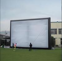 Écran publicitaire gonflable d'extérieur en PVC avec souffleur, imperméable, qualité commerciale, écran de cinéma certifié CE