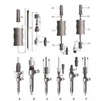 40 pcs Injecteur de carburant pour moteur diesel automobile Adaptateur à rampe commune Extracteur d'injecteur Kit d'outils de retrait de marteau coulissant