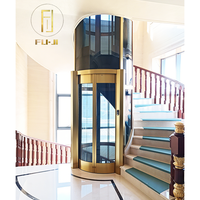 Ascenseur Électrique Personnalisable pour Cabine, Capsule Circulaire, Petit Ascenseur Personnel pour Appartement, Villa, Hôtel, en Acier Inoxydable, AC, Style Chinois