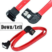 Cable de Datos SATA de Doble Conector con Diseño de Curva Izquierda y Hebilla para Computadora, con Conductor de Cobre Personalizado y Aislamiento de PVC