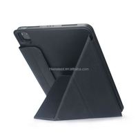 Nouveauté 2023, prix raisonnable, étui en cuir PU ultra fin pour iPad 12,9 pouces, clavier, support rotatif de type rail, 360°