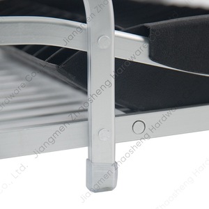 Escurridor de Platos de Aluminio con Bandeja, Organizador de Cocina de Secado Rápido, Forma Cuadrada - Product Image 4