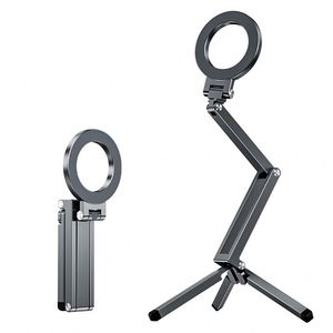 Support magnétique en alliage d'aluminium X323 Boneruy E08, trépied de bureau portable transfrontalier, support de téléphone pliable pour voiture pour diffusion en direct - Product Image 4