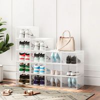 Organisateur de chaussures empilable Boîte à chaussures transparente Boîte de collection Boîtes à chaussures pour hommes et femmes