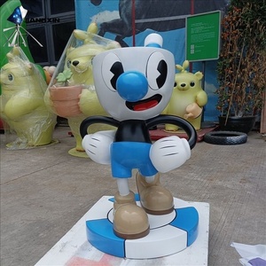 Sculpture en résine mignonne de Cuphead, décoration spatiale sur le thème du jeu, artisanat en fibre de verre personnalisé (vente chaude au Moyen-Orient et en Europe) - Product Image 2