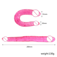Double tête en plastique souple Super Long Énorme Sex Toys Pénis réalistes Gros Godes pour femmes