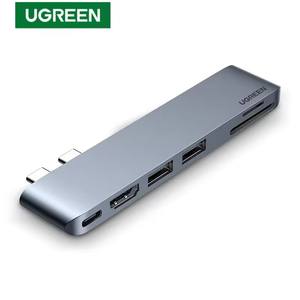 Adaptateur Hub USB C UGREEN CM380 pour MacBook avec HDMI <span class=keywords><strong>4K</strong></span>, <span class=keywords><strong>Thunderbolt</strong></span> <span class=keywords><strong>3</strong></span>, alimentation 100W, lecteur de cartes TF/SD, 2 ports USB <span class=keywords><strong>3</strong></span>.0 - Product Image 1