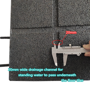 Carreaux de sol en caoutchouc à emboîter <span class=keywords><strong>pavés</strong></span> en caoutchouc pour patio pour sol de salle de sport, tapis en mousse EVA 50x50cm pour salle de sport à domicile - Product Image 4