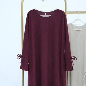 <span class=keywords><strong>Abaya</strong></span> d'hiver en velours côtelé avec nœud, vente en gros, prêt à expédier, vêtements musulmans, robe pour femmes et filles, chaude, Ramadan, <span class=keywords><strong>abaya</strong></span> islamique modeste - Product Image 4