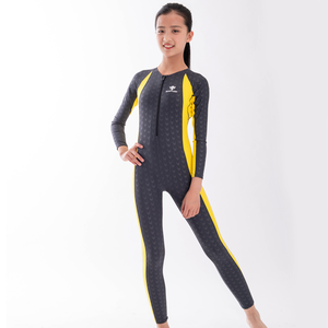 Costume da bagno intero personalizzabile per bambine, professionale, con stampa pelle di squalo, ad asciugatura rapida, protezione solare, modello Cultivate Oneself 12 - Product Image 1