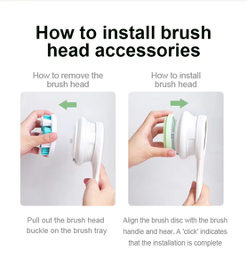 Brosse corporelle électrique rechargeable, étanche IPX6, exfoliante rotative pour SPA, avec 5 têtes de brosse, nettoyage en profondeur, soin du corps sous la douche - Product Image 6