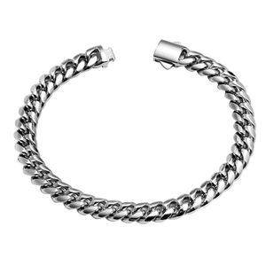 Joyería Tizti, pulsera de cadena cubana de acero inoxidable chapada en negro IP de 8mm, pulsera de cadena de acero inoxidable para hombre - Product Image 2