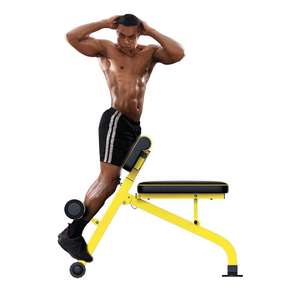 Chaise romaine multifonctionnelle pour extensions dorsales, équipement de fitness à domicile, banc réglable et pliable pour sit-ups et curls avec haltères - Product Image 2