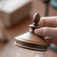 Pot en verre personnalisé de qualité alimentaire Boîte hermétique avec couvercle fantaisie en bois d'acacia Pot de rangement en verre transparent vintage pour thé, café