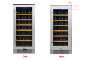 Réfrigérateur à vin de table 33 bouteilles de haute qualité autoportant avec source d'alimentation électrique de refroidissement par compresseur Installation intégrée - Product Image 6