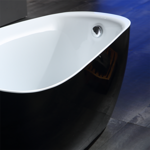 Baignoire Roman en forme de bateau, baignoire d'angle de luxe individuelle, baignoire Hamac, baignoire Black Marquina, baignoire bébé avec support - Product Image 3
